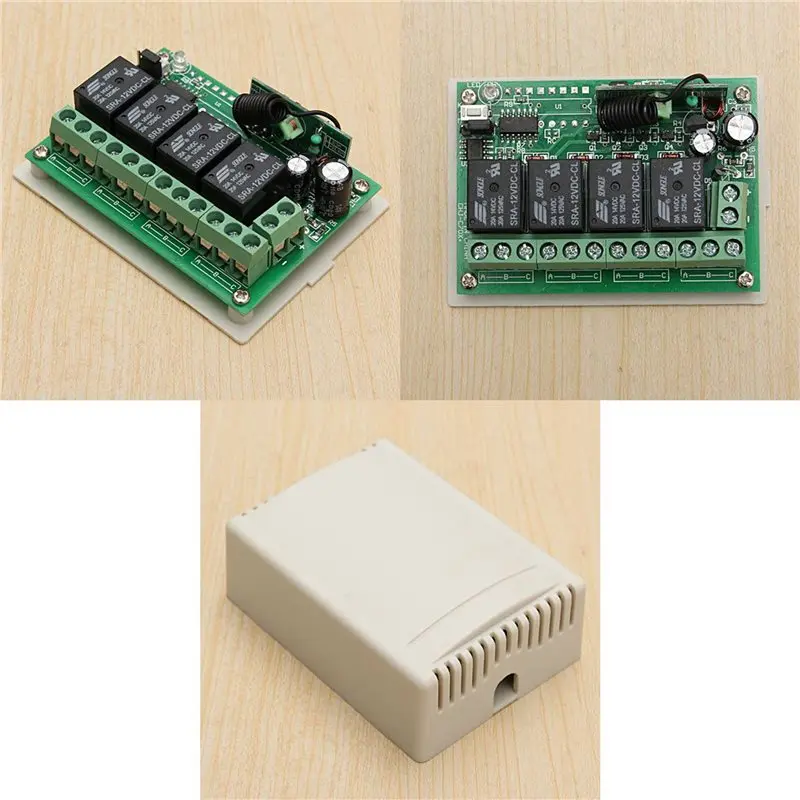 QWE-3X 12V 4CH Channel 433Mhz Wireless Remote Control Switch Integrated Circuit With 6 Transmitter DIY Replace Parts Tool