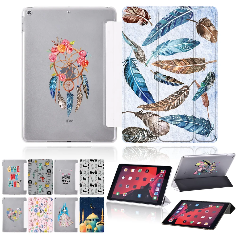 Untuk IPad Air 4 Casing 2020 IPad 10.2 Casing 7th 8th Casing Mini 5 Air 1 2 9.7 5th IPad Air 3 10.5 Tablet Sarung Funda Lipat Tiga