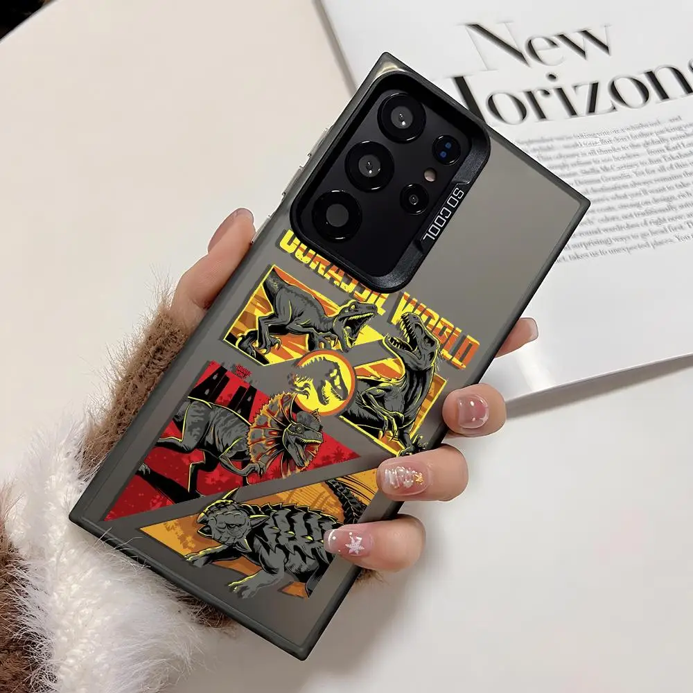 J-JurassicS coole Welt Handyhülle für Samsung Galaxy S25 Edge S24 S23 S22 S21 S20 Ultra Funda Silikon Silber Hülle
