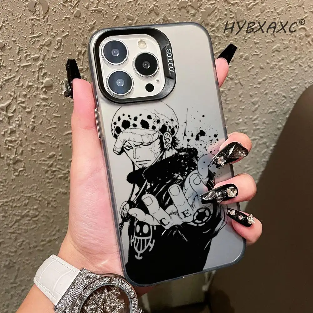 

HYBXAXC Anime P-Pirate Character Print Color Silver Phone Case Protective Cover For iPhone 16 15 14 13 12 11 Slim Anti-scratch