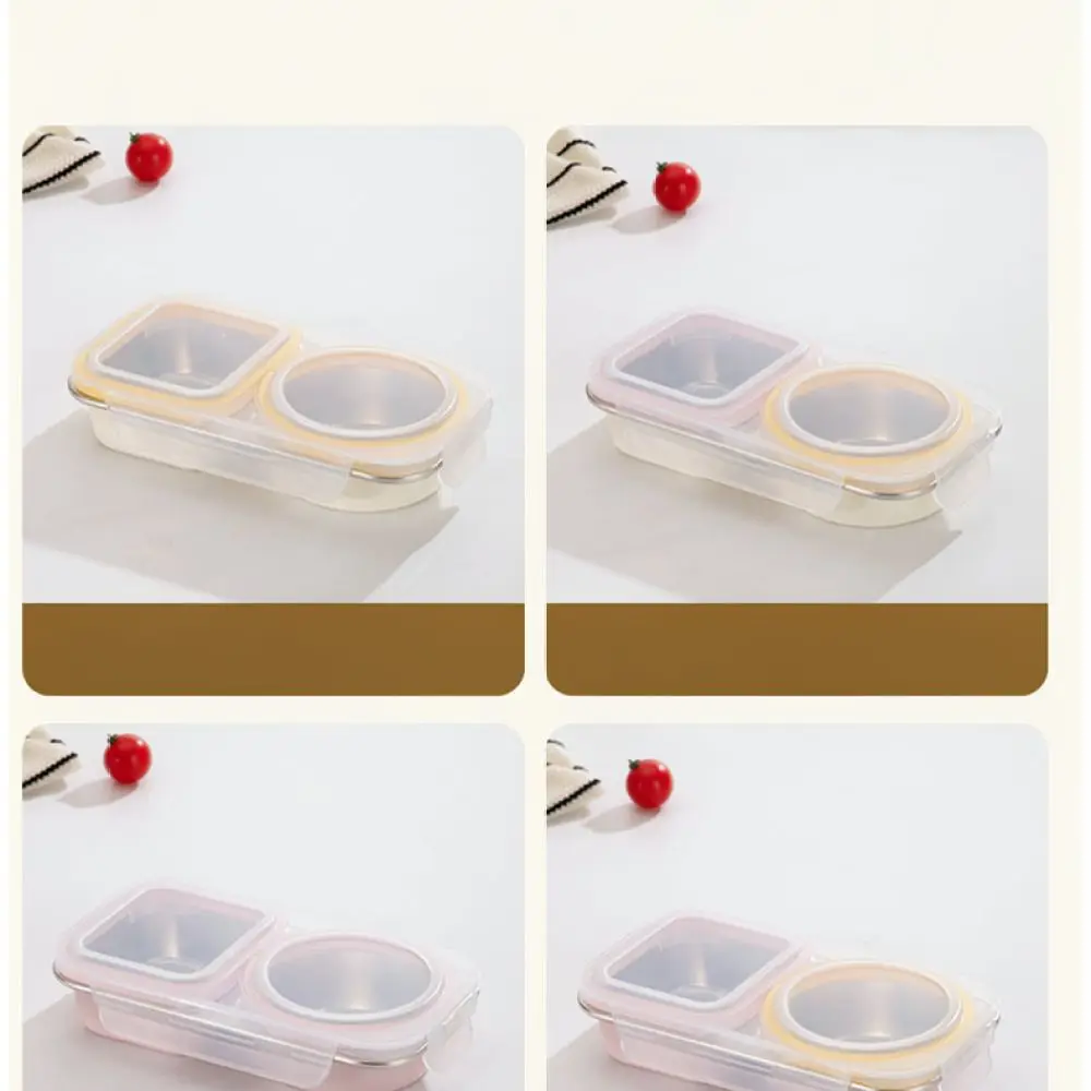 Stainless Steel Food Container Divided Bento Box Microwave Safe Portable Lunch Box For KAKAM Diet Meal Prep Storage Case