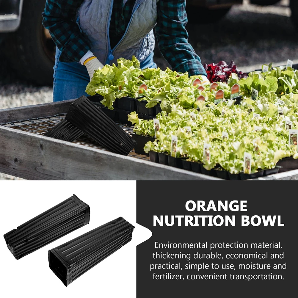 

50 Pcs Square Grow Bags Seedling Plant for Vegetable Planting Pot Nursery Plants