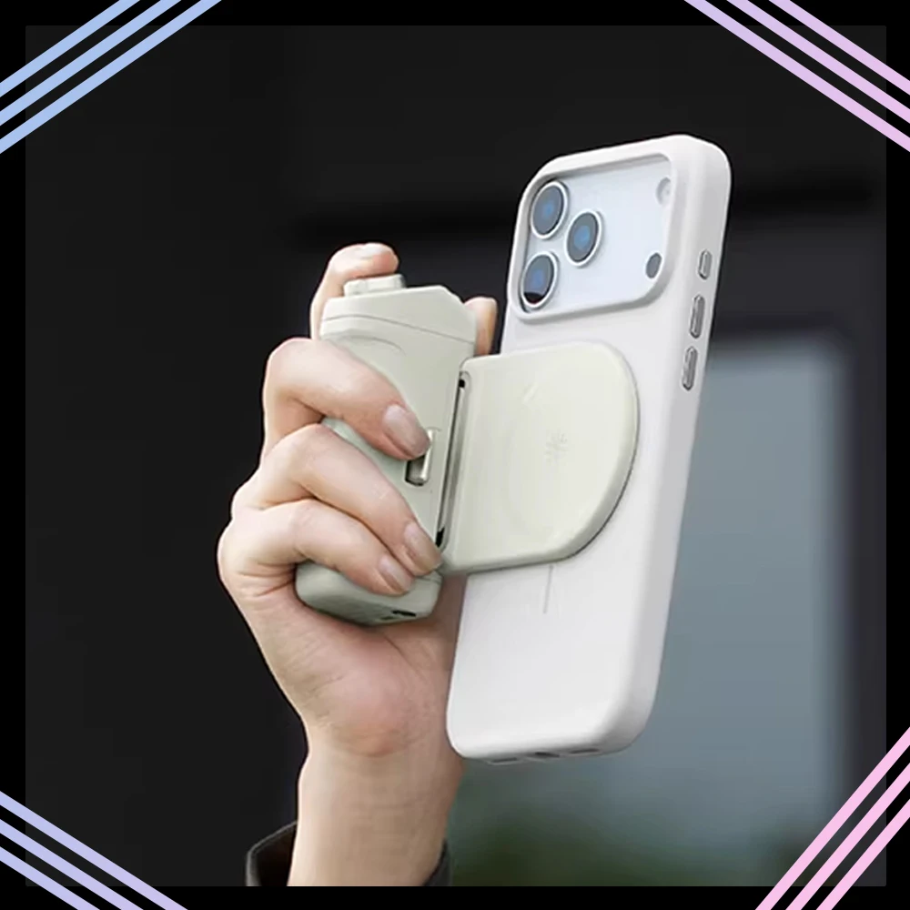 

PGYTECH MagCam 2 Phone Grip 3-in-1 Modular Kit Bluetooth Remote & Charging Handle & MagSafe Magnetic Wireless Charging Stand