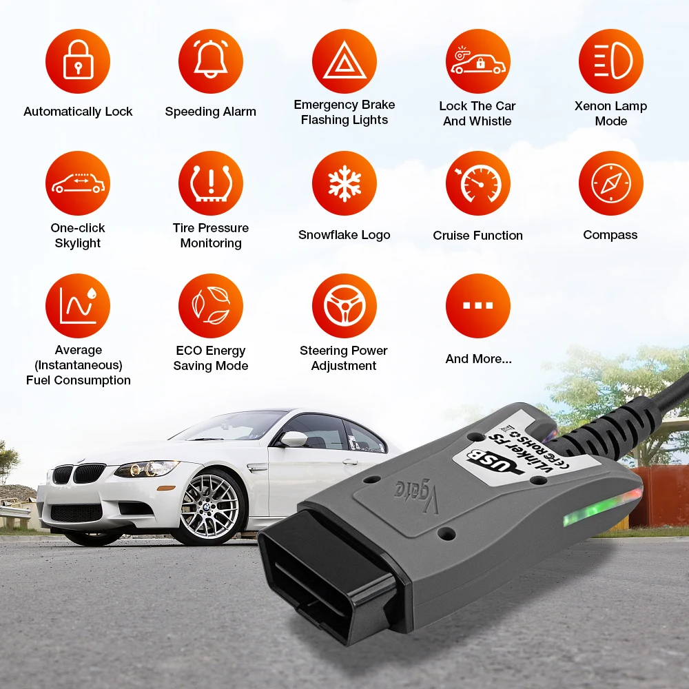 Vgate VLinker FS ELM327 USB OBD2 Scanner FORScan HS/MS-CAN Auto-Diagnosewerkzeuge für Mazda/Ford MS/HS CAN PK OBDLink EX – Detail 2