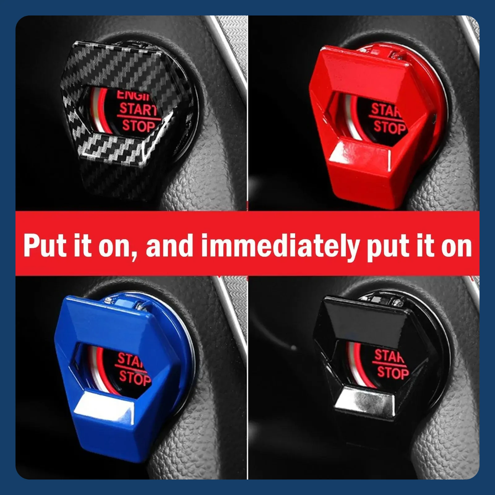 

Автомобильный двигатель, кнопка запуска и остановки, крышка зажигания, защита от царапин, декоративные автомобильные аксессуары, интерьер автомобиля, Стайлинг