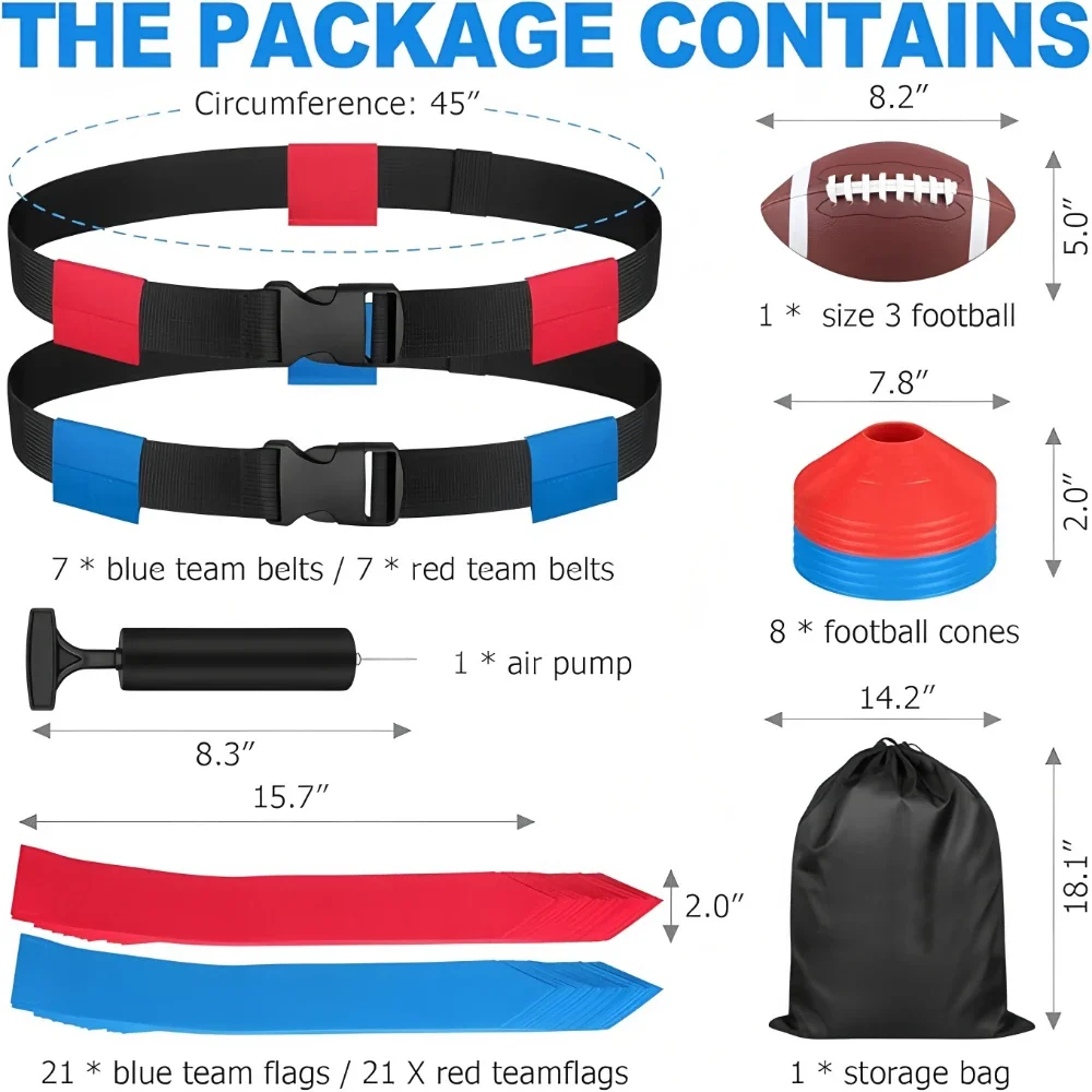 2026 Rugby Training Set Adjustable Full Color PVC Sports Training Equipment Youth Soft Touch Rugby Training Accessoriespromote s