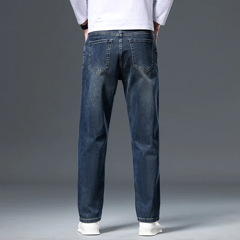 Herenjeans Lente Herfst Rechte pijpen Relaxte pasvorm Stretch Casual Formeel Zakelijk Comfortabel Veelzijdig Trending Elegant Stijlvol