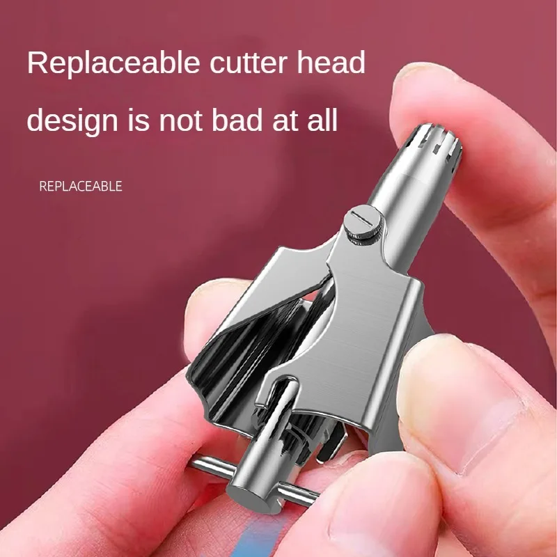 Recortador de pelo de oreja portátil lavable, limpieza sin oxidación, depilación de nariz indolora, Afeitadora eléctrica portátil para hombres, poco ruido