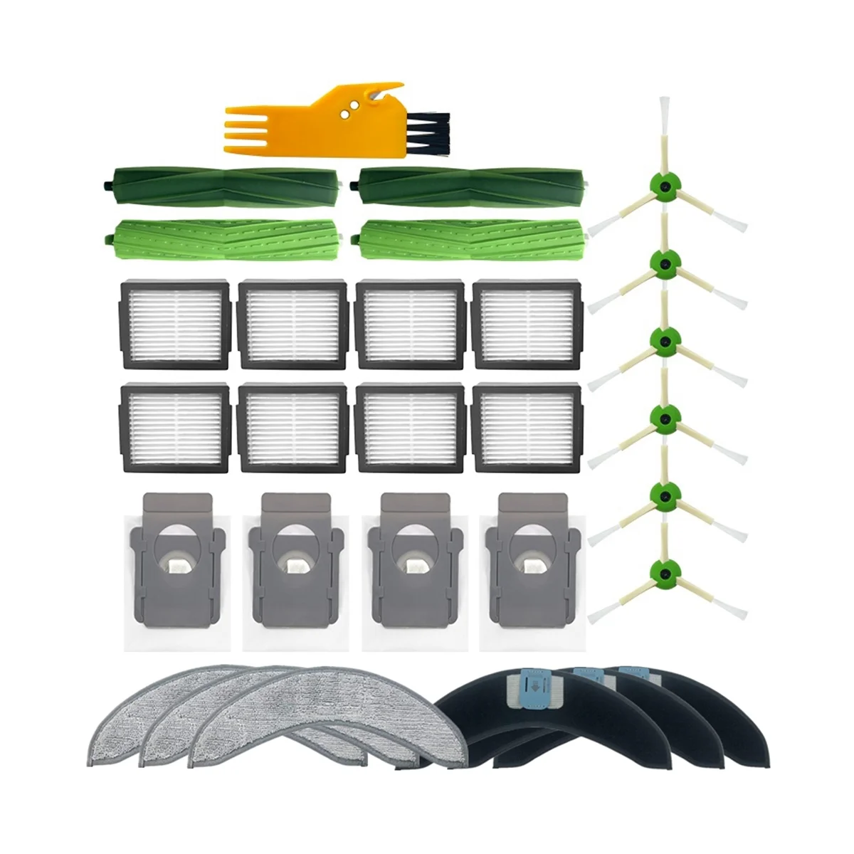 

vacuum cleaner parts For Combo J7+ Vacuum Cleaner Rubber Brush Hepa Filter Side Brush Mop Cloth Dust Bag Spare Parts