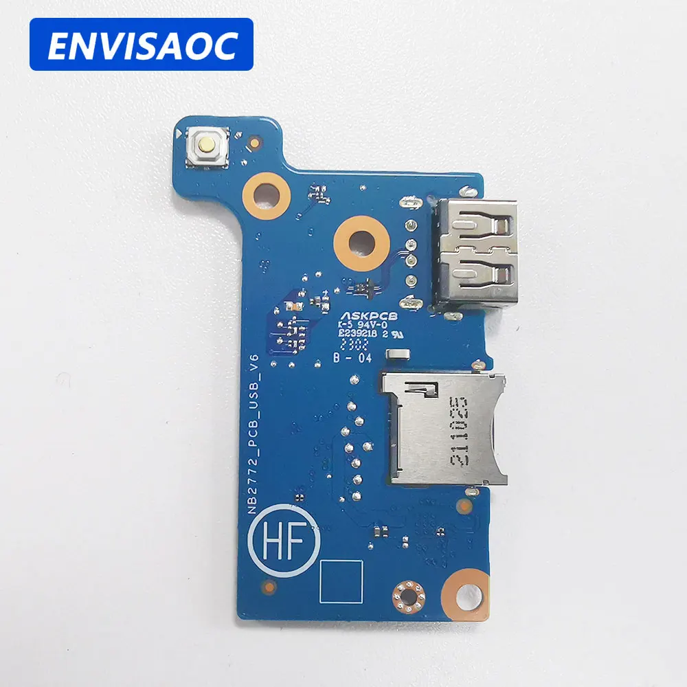 Lector de tarjetas de interfaz de conector USB para ordenador portátil Samsung, placa de botón de encendido, NP550XDA, nb2772 _ PCB _ USB _ V6 BA83-03814A