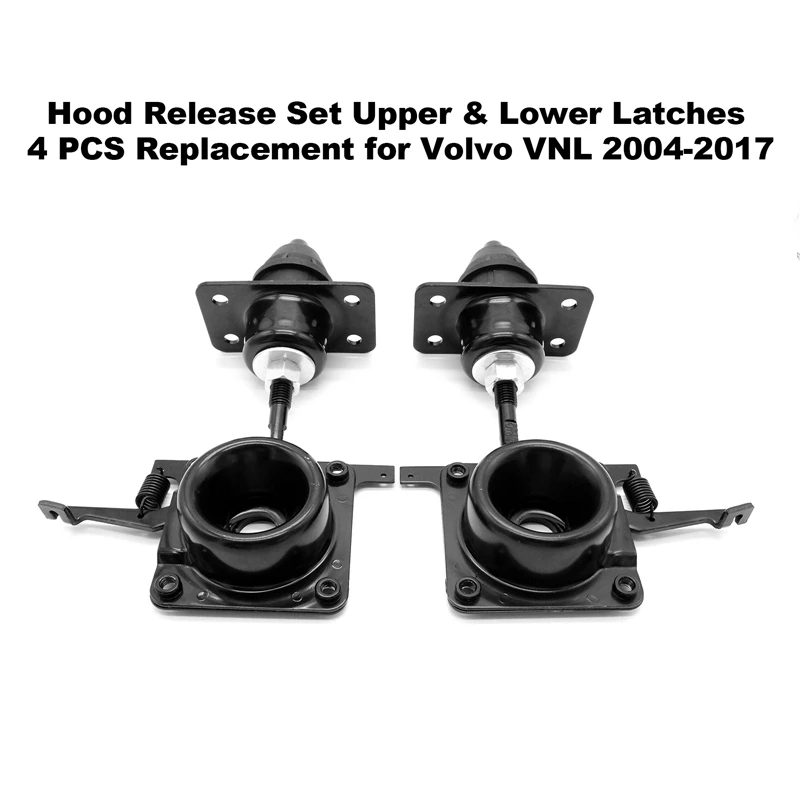 

4PCS Car Hood Latches Driver Side Lower Hood Latch+Passenger Side Lower Hood Set For Volvo VNL 2004-2017