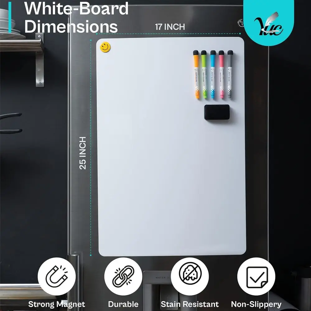21x29 Inch Large Dry Erase Whiteboard for Refrigerator Use