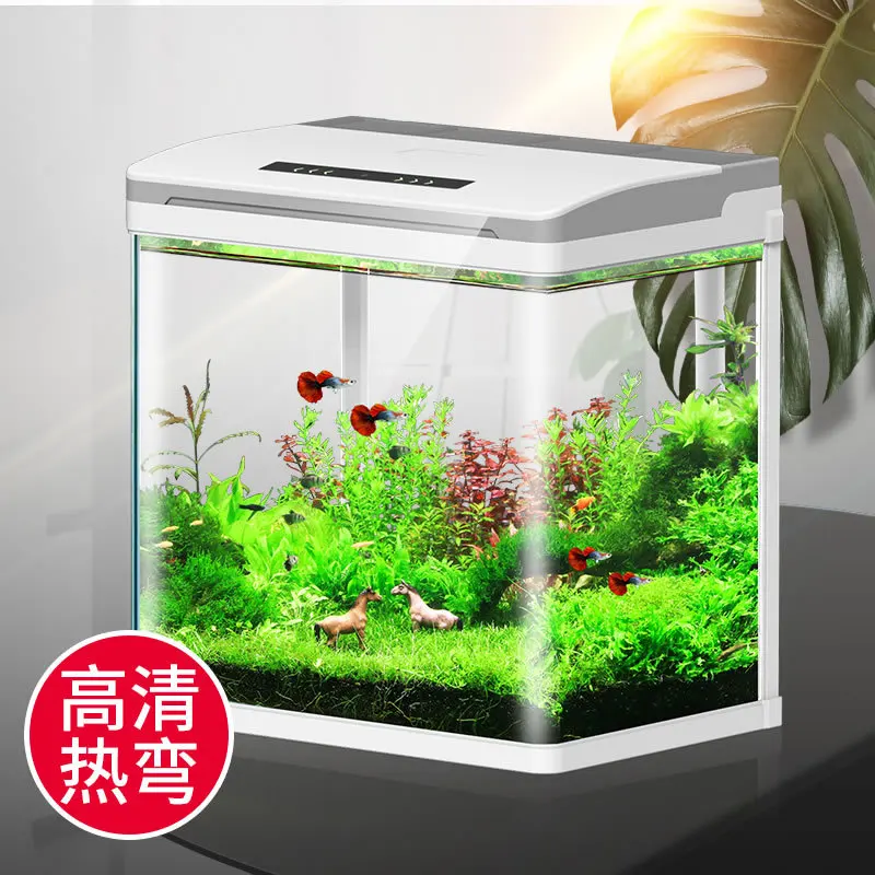 series acrylic desktop multi-shape custom Intelligent fish tank acrylic multifunctional desktop fish pond