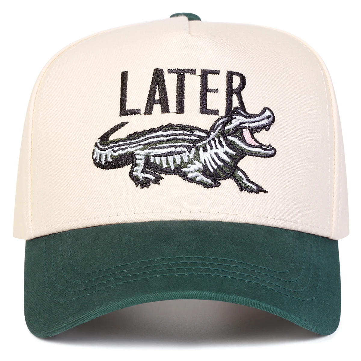 Unisex LaTeR Crocodile Embroidery Baseball Caps Spring Autumn Outdoor Adjustable Casual Hats Sunscreen Hat Sports Cap