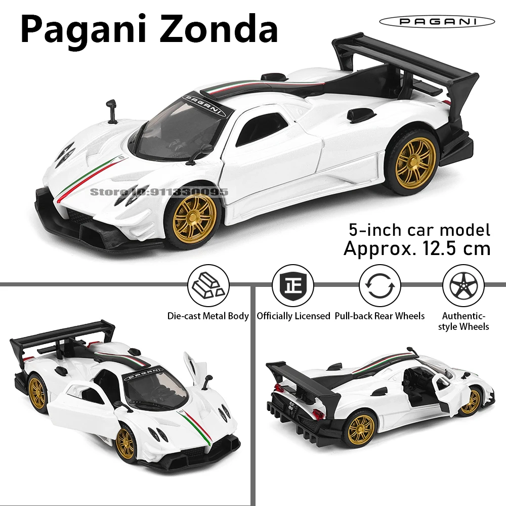 MSZ 5-inch alloy car model Pagani Zonda rebound function static