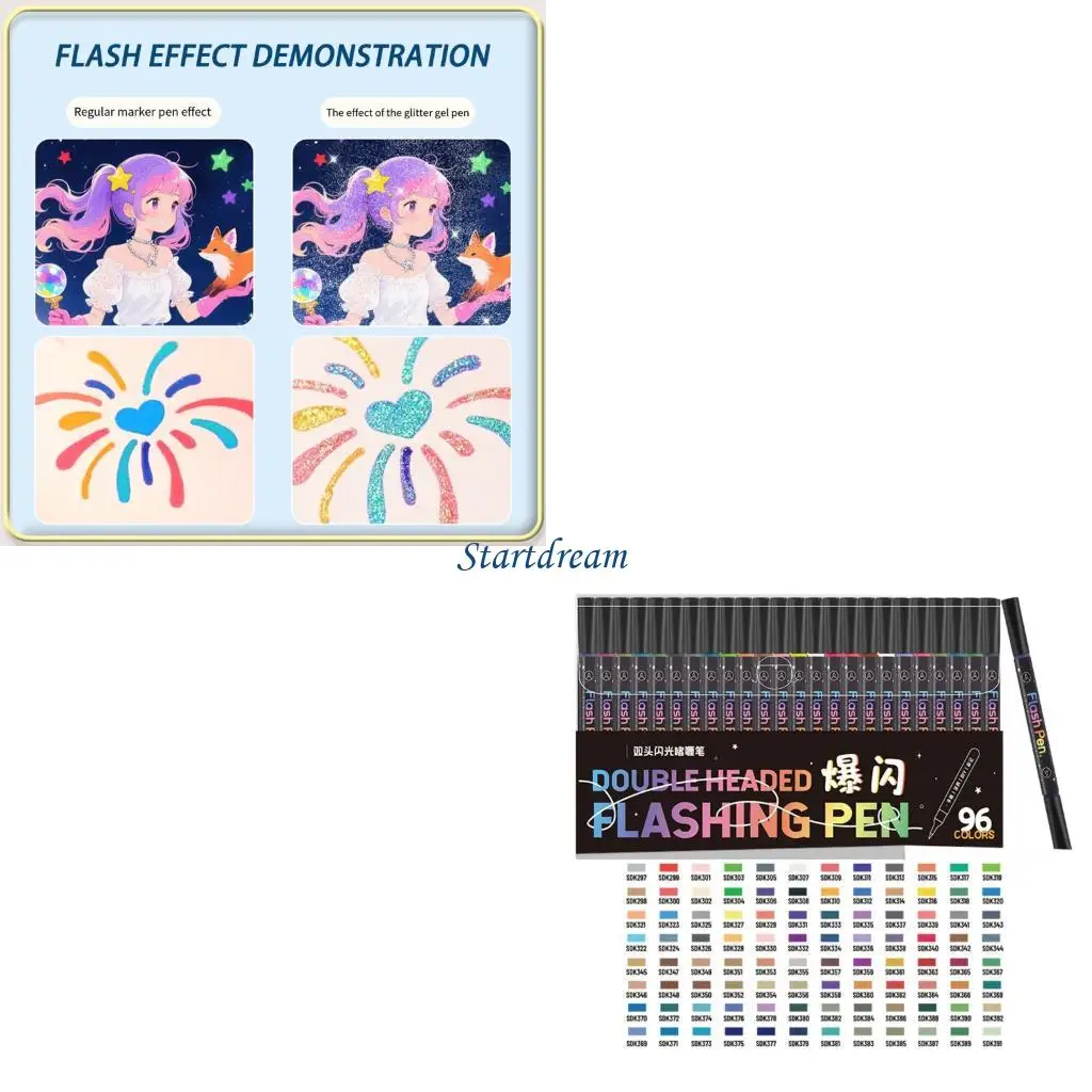 

Акриловый маркер с двойным наконечником, чернильные маркеры без пропуска, видимость в темноте для студентов, профессиональный