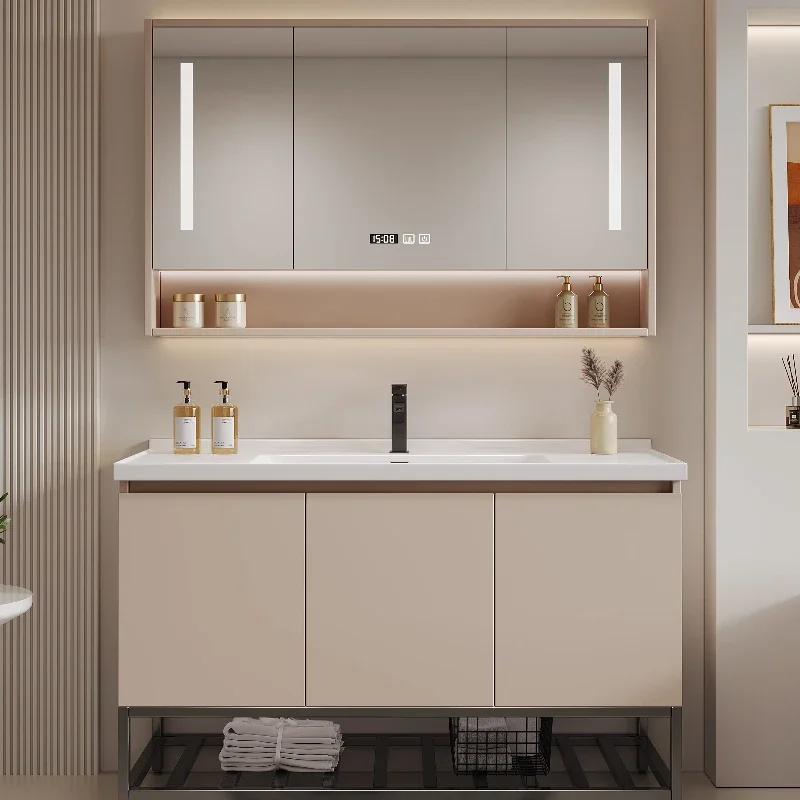 

Wall Pharmacy Cabinet Bathroom Furniture Washbasin Luxury Towel Floor Storage Shelf Column Salon Station Filing Cabinets Sinks