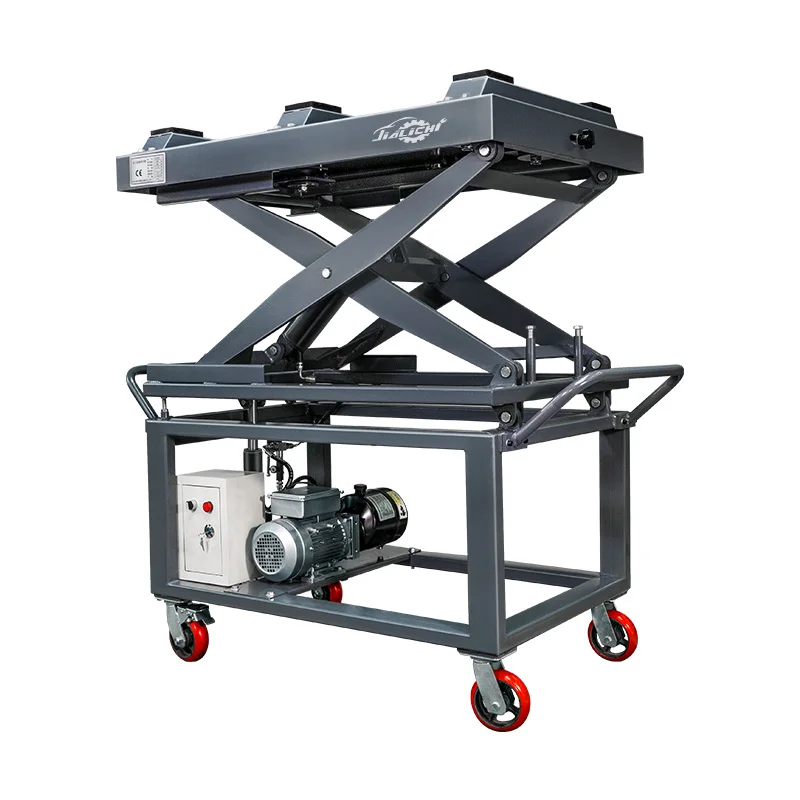 Electric vehicle battery pack disassembly and repair platform pneumatic lift