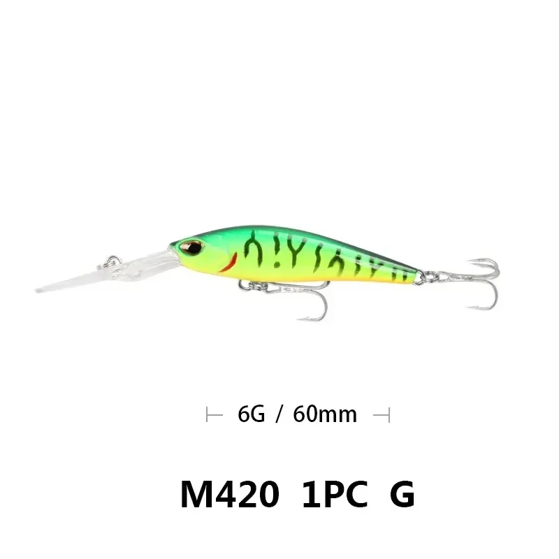 6g/90mmScuba Bait Minnow Deep Diving Suspension Hover 0-3.5m Sea Fishing Fishing Lure Banana Fish Catfish Wobbler Lure