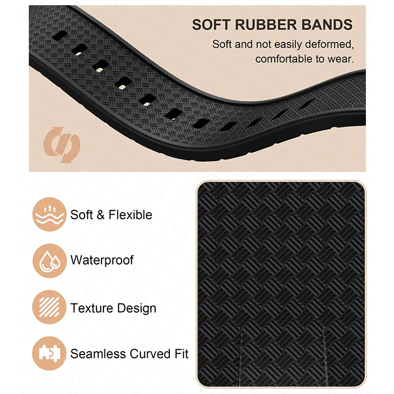 12 mm Silikonkautschukarmband für Tissot PRX T137.407/T137.410 Super Player 40 mm Herren-Uhrenarmband mit Schnellverschluss und konvexem Ende – Detail 2