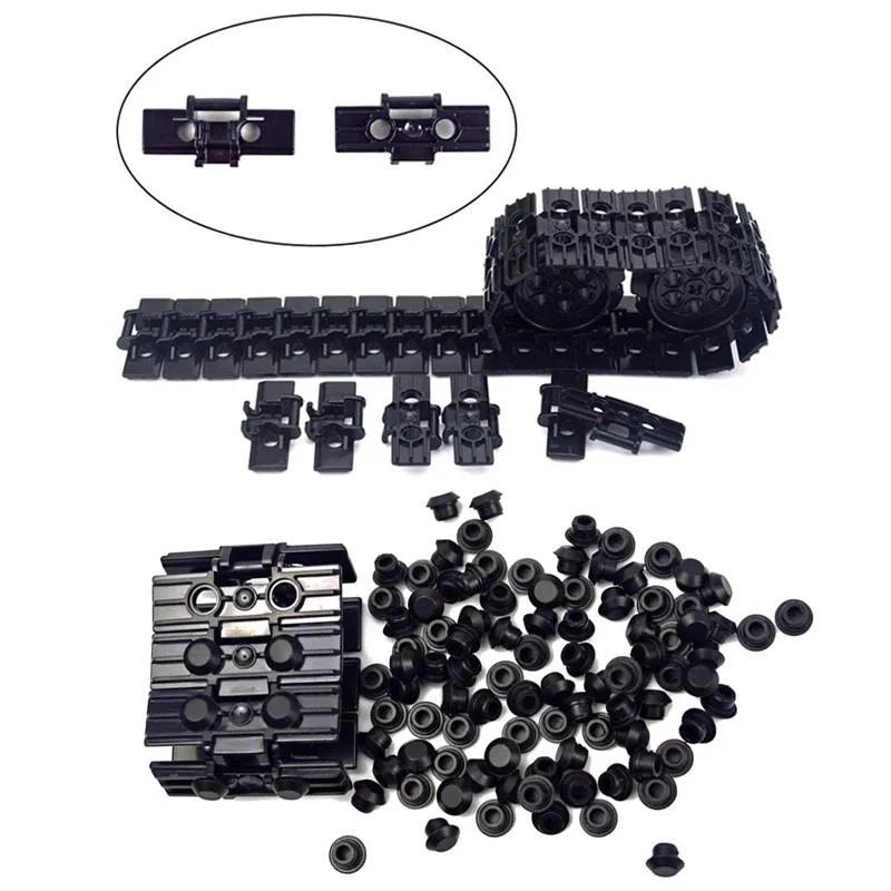 

MOC Technical Chain Wheel Part Building Blocks Bricks Parts Chain Link Tire Gear Wheels Tank Tracks DIY 57518 57519 24375 3708