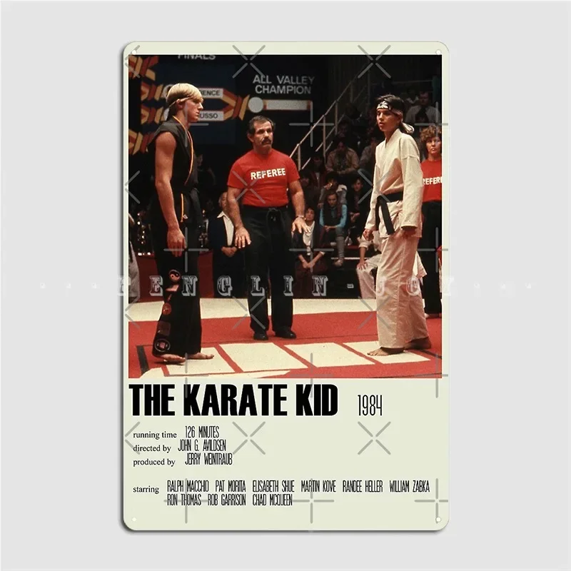 كاراتيه كيد 1984 فيلم الفن البديل علامة معدنية جدار جدارية المنزل إنشاء لوحات تين تسجيل الملصقات