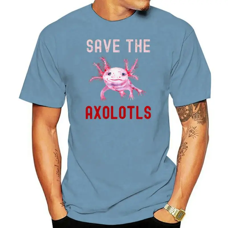 Save The Axolotls Print Woman t-shirt Spring Summer High Quality Clothes Comfortable Cotton Tshirt Soft Casual T Shirt Women