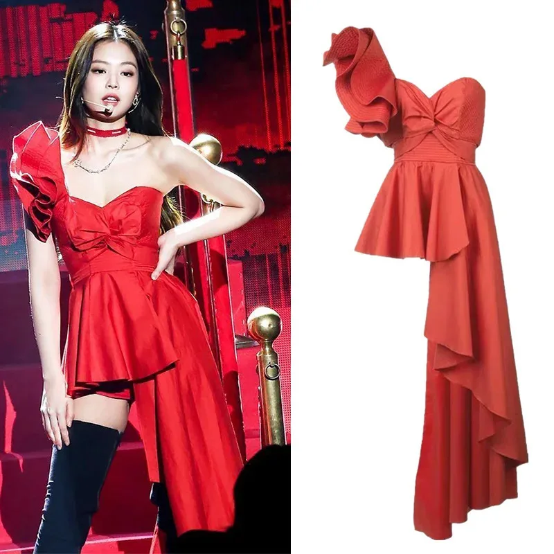 

Pole Dance Clothing For Women Group Red Rose Sexy Dress Nightclub Female Singer Gogo Dance Stage Performance Costume