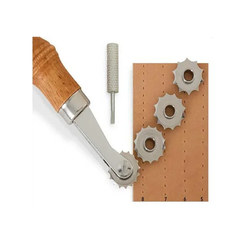 3mm 4mm 5mm Hole Spacing Leather Tool Stainless Steel Wheel Punches Stitching Punch Tool Wheel Leather Craft Tools