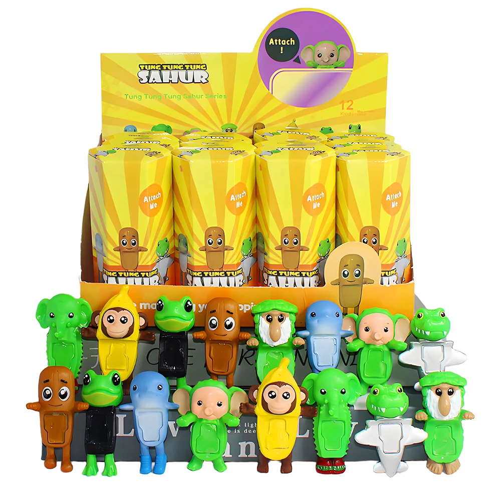 5/8/12/24 paquetes de caja ciega italiana Brainrot Tung Tung Sahur caja misteriosa figuras coleccionables para coleccionistas regalo de cumpleaños