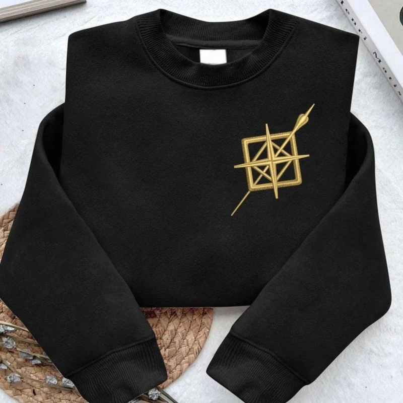 Embroidered Expedition 33 Sweatshirt or Hoodie Game Fan Gift Hoodie Casual Crew Neck Casual Fashion Comfortable Autumn Hooded