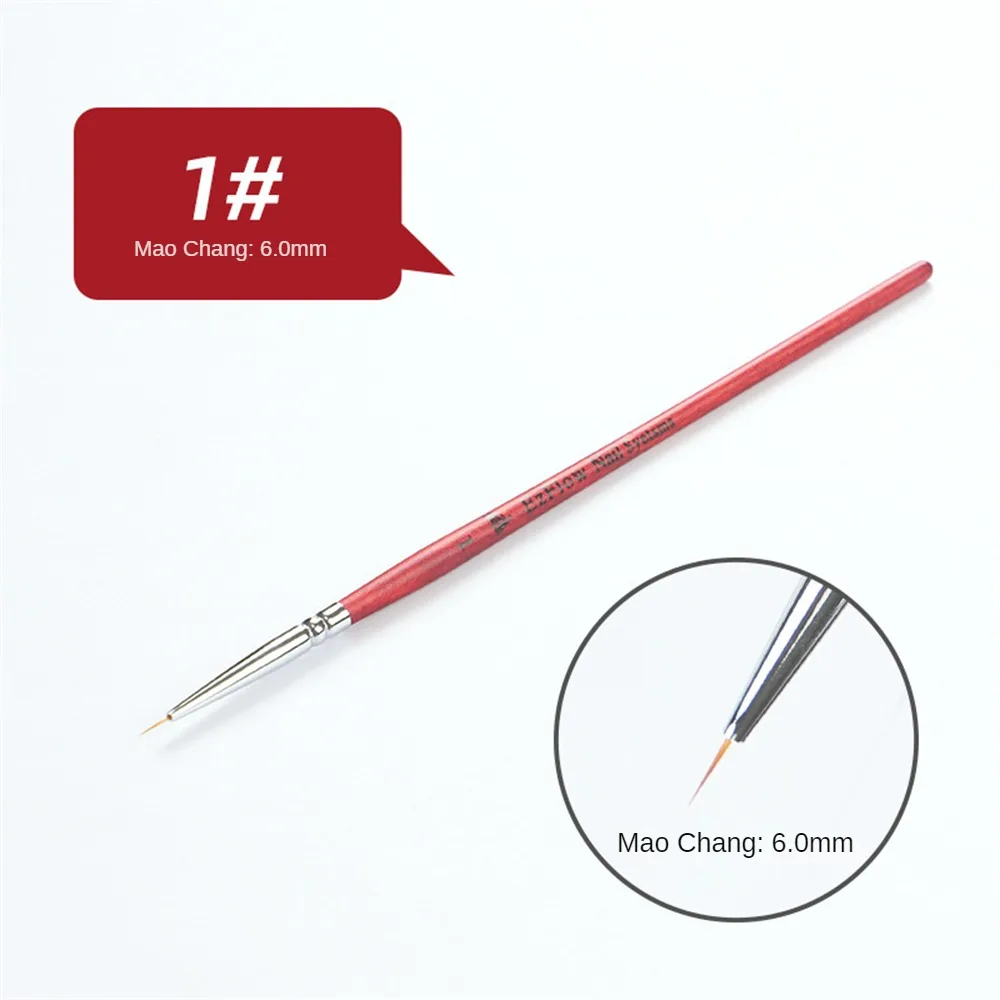 Nail Brushes Portable Nail Enhancement Pen Redwood Pole Colored Drawing Line Pen Nail Art Nail Pen Easy To Extend Smooth