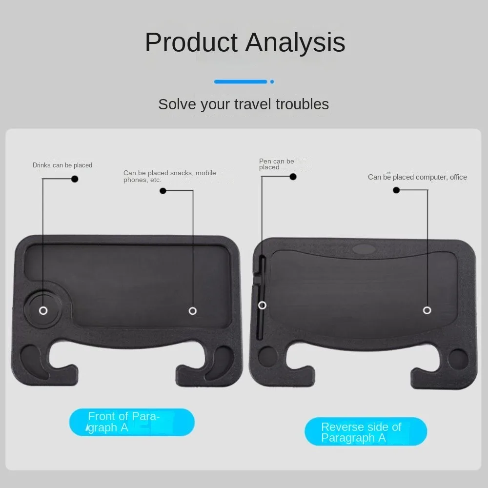 Portable Car Steering Wheel Tray Multi-functional Convenient Chair Back Dining Table Laptop Tablet Table Car Interior Supplies