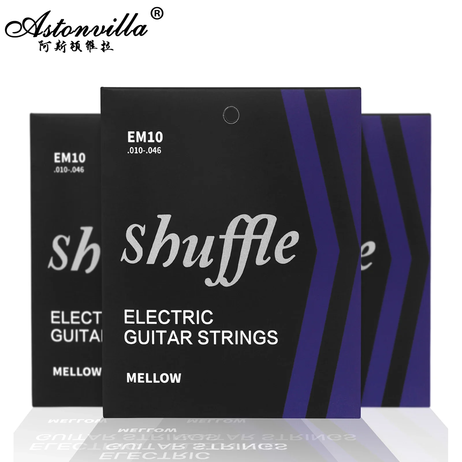 Shuffle EM10 Electric Guitar Strings Imported Hexagonal Alloy+Nickel Steel Wrapped Gold String Stringed Accessories & Parts