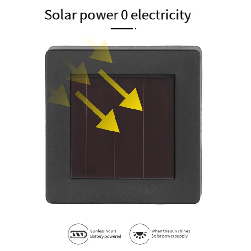 4 PCS De-Icing Light Solar Outdoor Garden Lamp White Light Solar Powered Solar-Powered De-Icing Light