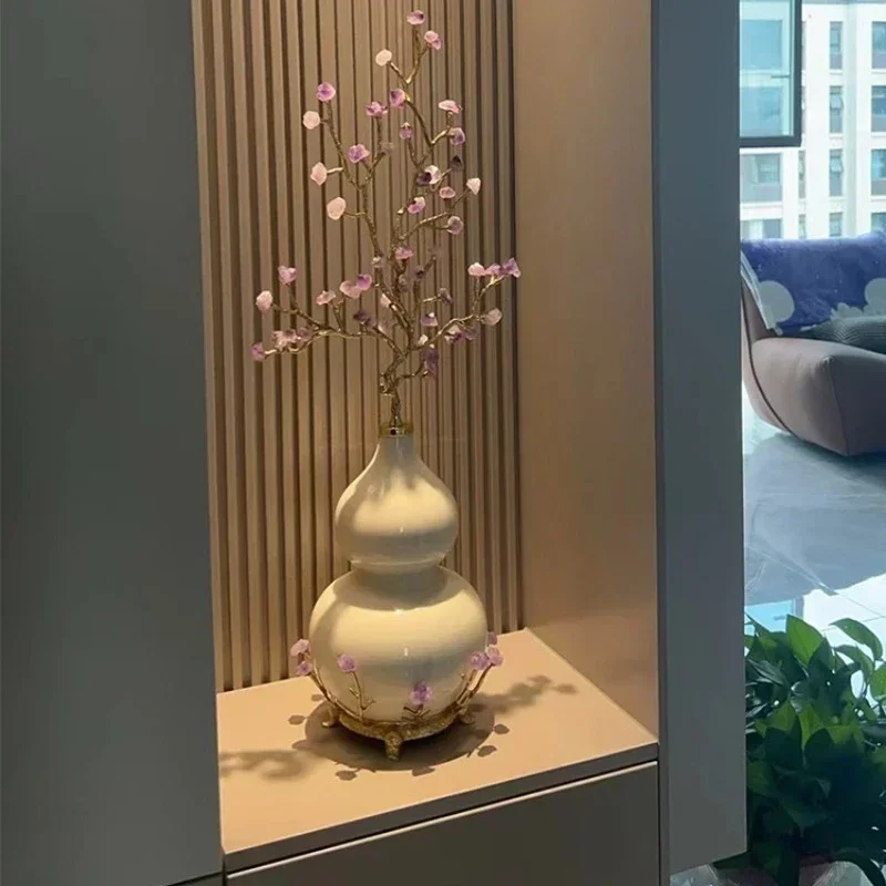 Amethyst fortune tree gourd ornament living room entrance decoration Ziqi Donglai