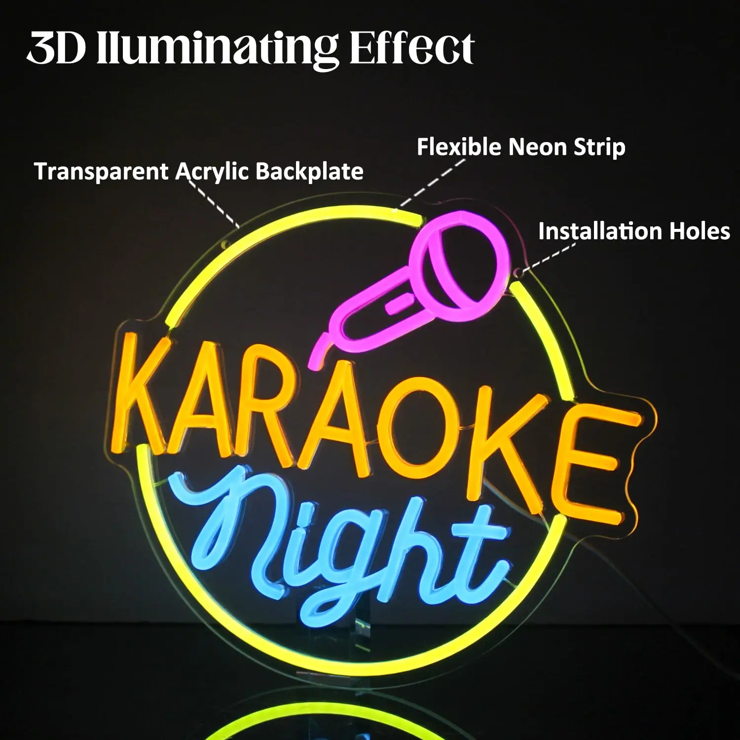 كاريوكي ليلة النيون ديكور غرفة الموسيقى كاريوكي بار تسجيل ل جدار ديكور لايف على أضواء الهواء بار مفتوح النيون الجدار ضوء غرفة ديكور