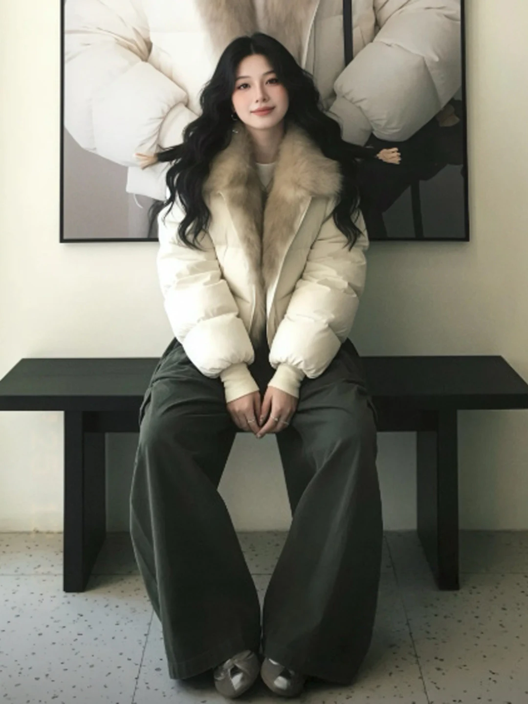 

Korean Sle Soft Chic ort Loose Cotton Jaet Faionable Small Size Quilted Vest Outerwear Spring 2025 Women's Faion