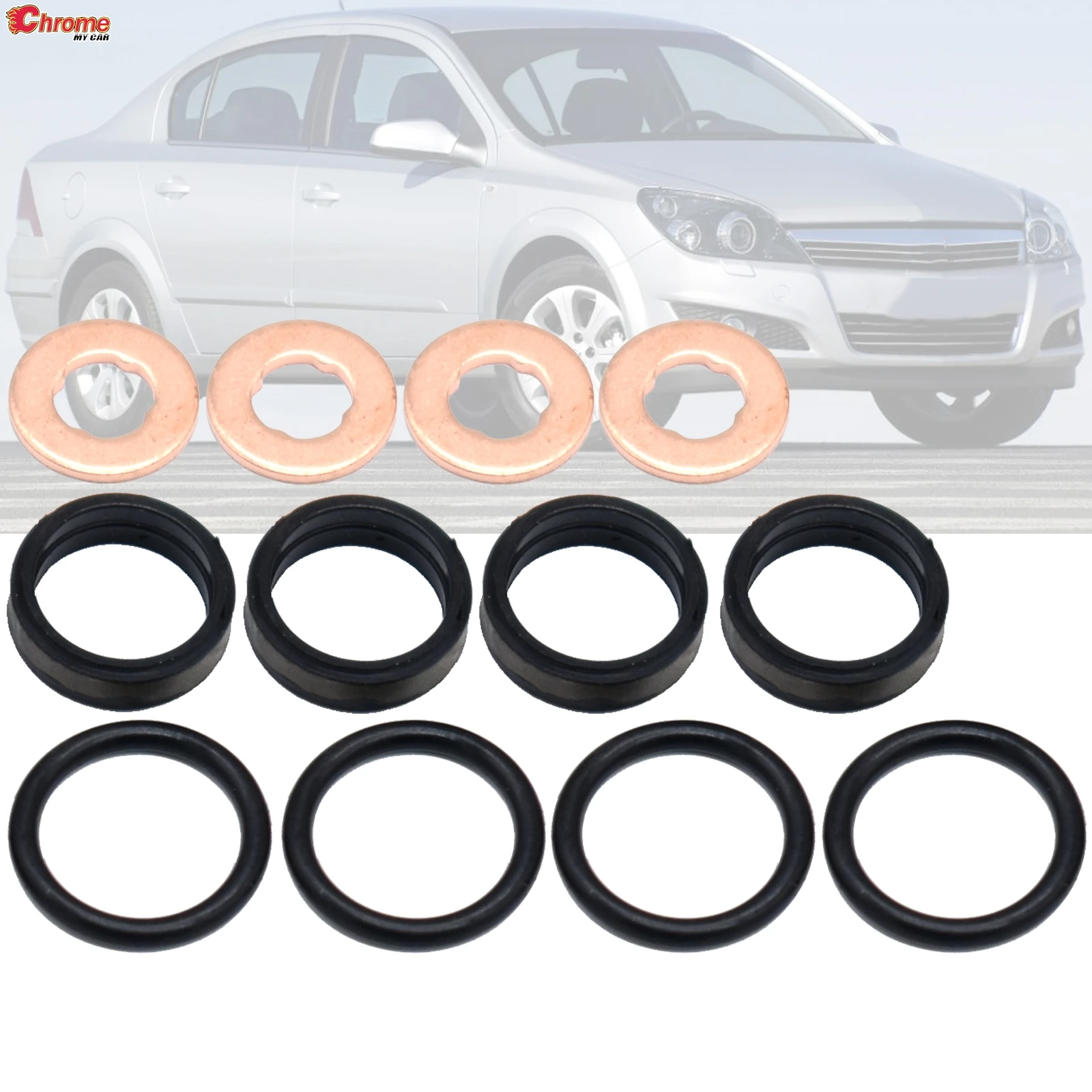 Fuel Delivery Injector Seal O Ring Kit Air Intake Injection For Opel Vauxhall Signum 2003 2004 2005 2006 2007 2008 2009 1.9 CDTI