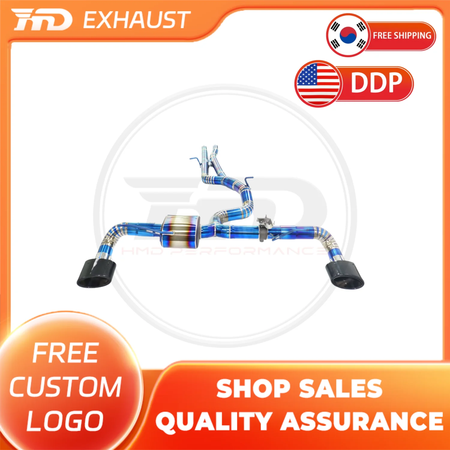 

HMD Exclusive Customization Catback exhaust for Audi TTRS 8J 2.5T High Performance Titanium Exhaust Muffler With Tips Car Parts