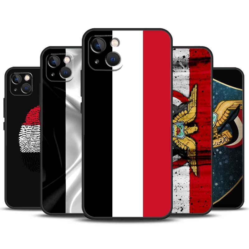 Yemen Flag Coat of Arms Soft Phone Case For iPhone 16 15 14 13 12 11 Pro MAX XS X XR 7 8 Plus 13 12 Mini Back Cover