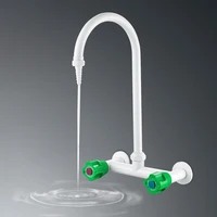 Grifo profesional de doble uso para laboratorio, boquilla de agua fría y caliente, cuello de ganso, boquilla Vertical, 1 unidad