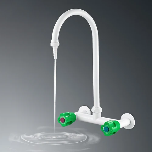 Imagen 1 del producto Grifo profesional de doble uso para laboratorio, boquilla de agua fría y caliente, cuello de ganso, boquilla Vertical, 1 unidad