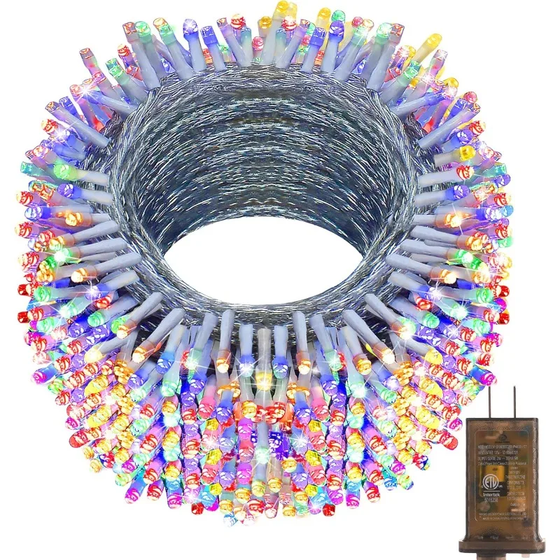 

KNONEW 403ft 1000 LED String Lights Outdoor Christmas Lights 8 Modes & Timer Fairy Light Plug in Waterproof LED String Lights