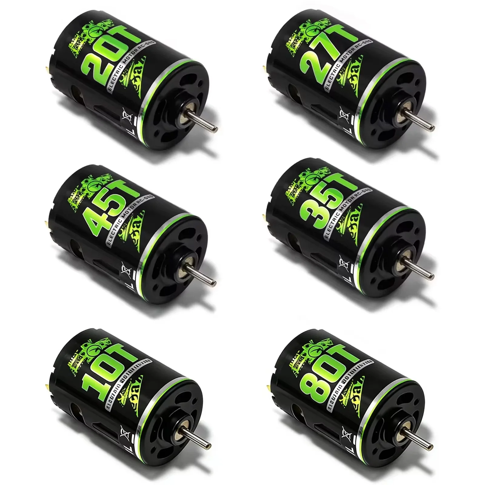 540er Bürstenmotor 10T 15T 20T 27T 35T 45T 80T Hochgeschwindigkeits-Drehmoment-RC-Motor für 1/10 Crawler Axial SCX10 TRX4 Wltoys Upgrade-Teile