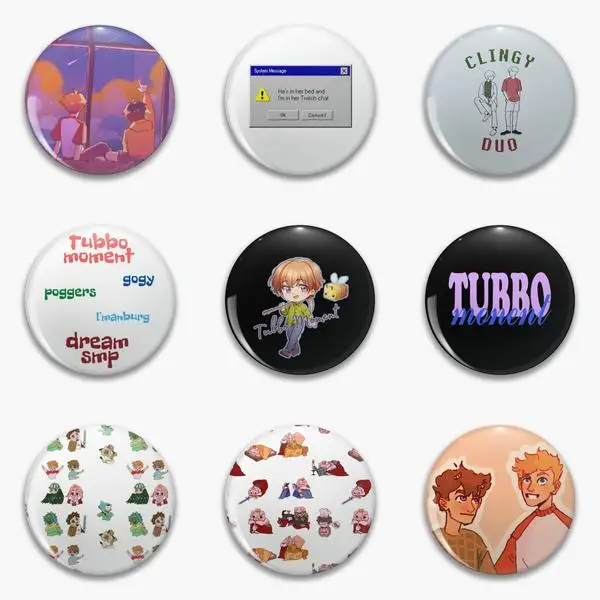 Tommy And Tubbo Aesthetic Your New Boyfriend Soft Button Pin Customizable Collar Badge Cute Gift Clothes Creative Brooch Hat