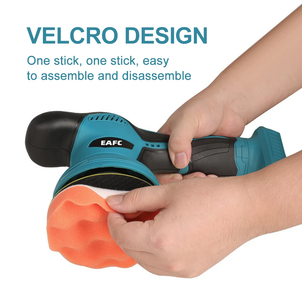 5500RPM Cordless Polisher 6 Gears Rechargeable Car Polishing Machine Electric Rotary Tool For Makita 21V Battery (No Battery)
