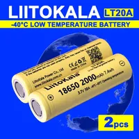 2pcs LiitoKala LT20A 18650 2000mah 3.7v Rechargeable Li-lon Battery For Headlamp Mini Fan Laser Pointer Flashlight Electric Tool