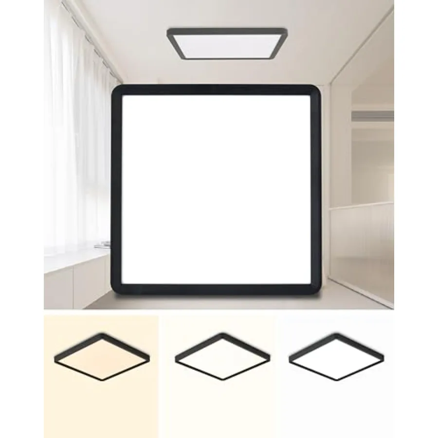 

Square Led Flush Mount Ceiling Light20 Inch 40w 4520lm led Light 3000k 4000k 6000k CCT Selectable Flat Panel Super Slim Led Cei