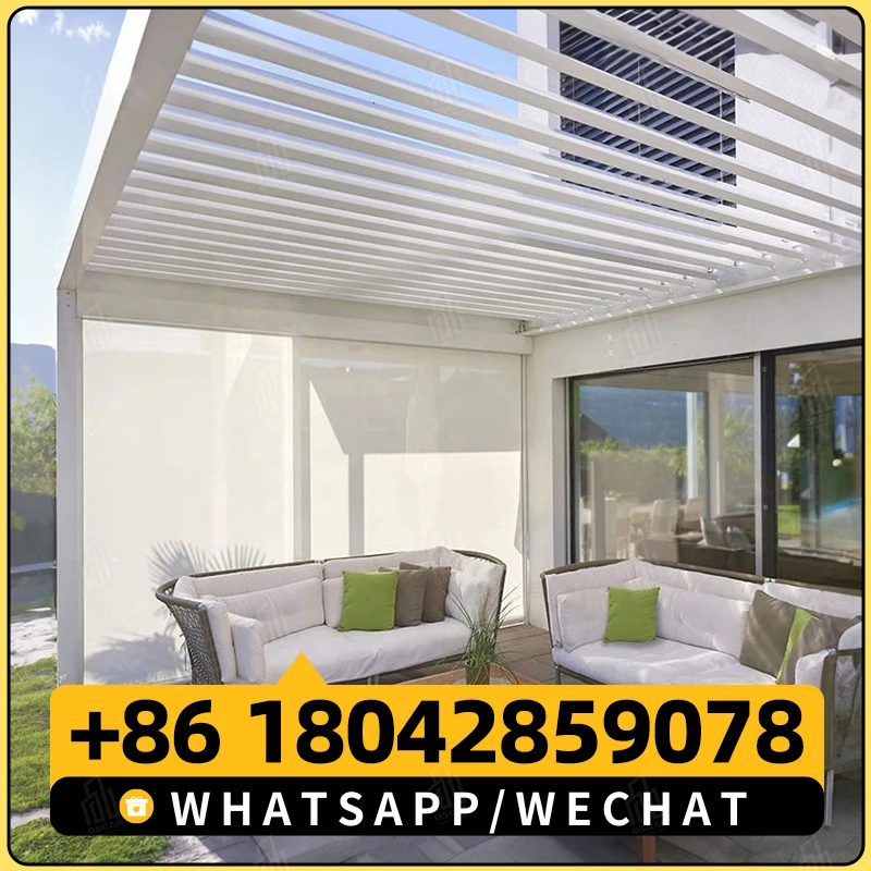 OEM Waterproof Patio Wall mounted pergola Outdoor Thickened gazebo canopy manufacture